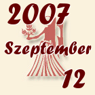 Szűz, 2007. Szeptember 12