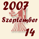 Szűz, 2007. Szeptember 14