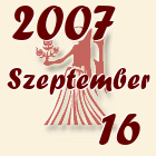 Szűz, 2007. Szeptember 16