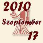 Szűz, 2010. Szeptember 17
