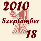 Szűz, 2010. Szeptember 18