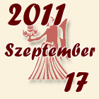 Szűz, 2011. Szeptember 17