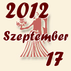 Szűz, 2012. Szeptember 17
