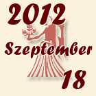 Szűz, 2012. Szeptember 18