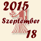 Szűz, 2015. Szeptember 18