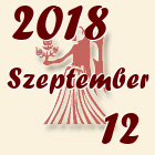Szűz, 2018. Szeptember 12