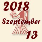 Szűz, 2018. Szeptember 13