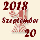 Szűz, 2018. Szeptember 20