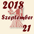 Szűz, 2018. Szeptember 21