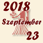 Szűz, 2018. Szeptember 23