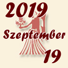 Szűz, 2019. Szeptember 19