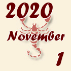 Skorpió, 2020. November 1