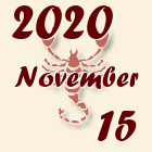 Skorpió, 2020. November 15