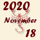 Skorpió, 2020. November 18