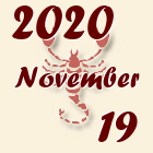 Skorpió, 2020. November 19