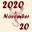 Skorpió, 2020. November 20