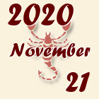 Skorpió, 2020. November 21