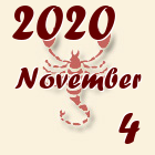 Skorpió, 2020. November 4