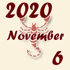 Skorpió, 2020. November 6