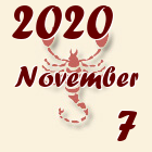 Skorpió, 2020. November 7