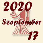 Szűz, 2020. Szeptember 17