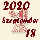 Szűz, 2020. Szeptember 18