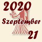 Szűz, 2020. Szeptember 21