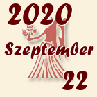 Szűz, 2020. Szeptember 22