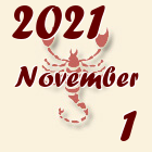 Skorpió, 2021. November 1