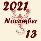 Skorpió, 2021. November 13