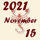 Skorpió, 2021. November 15