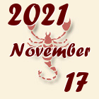 Skorpió, 2021. November 17
