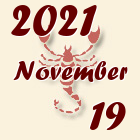 Skorpió, 2021. November 19