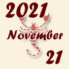 Skorpió, 2021. November 21