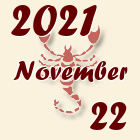 Skorpió, 2021. November 22
