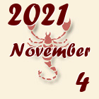 Skorpió, 2021. November 4