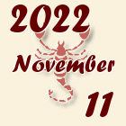 Skorpió, 2022. November 11
