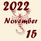 Skorpió, 2022. November 15