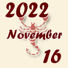 Skorpió, 2022. November 16