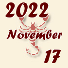 Skorpió, 2022. November 17