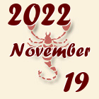 Skorpió, 2022. November 19