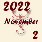 Skorpió, 2022. November 2