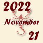 Skorpió, 2022. November 21