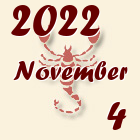 Skorpió, 2022. November 4