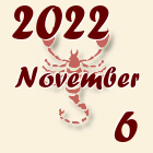 Skorpió, 2022. November 6