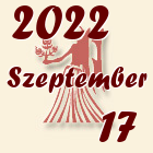 Szűz, 2022. Szeptember 17