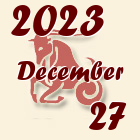 Bak, 2023. December 27