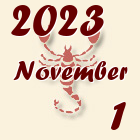 Skorpió, 2023. November 1
