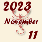 Skorpió, 2023. November 11