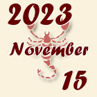 Skorpió, 2023. November 15